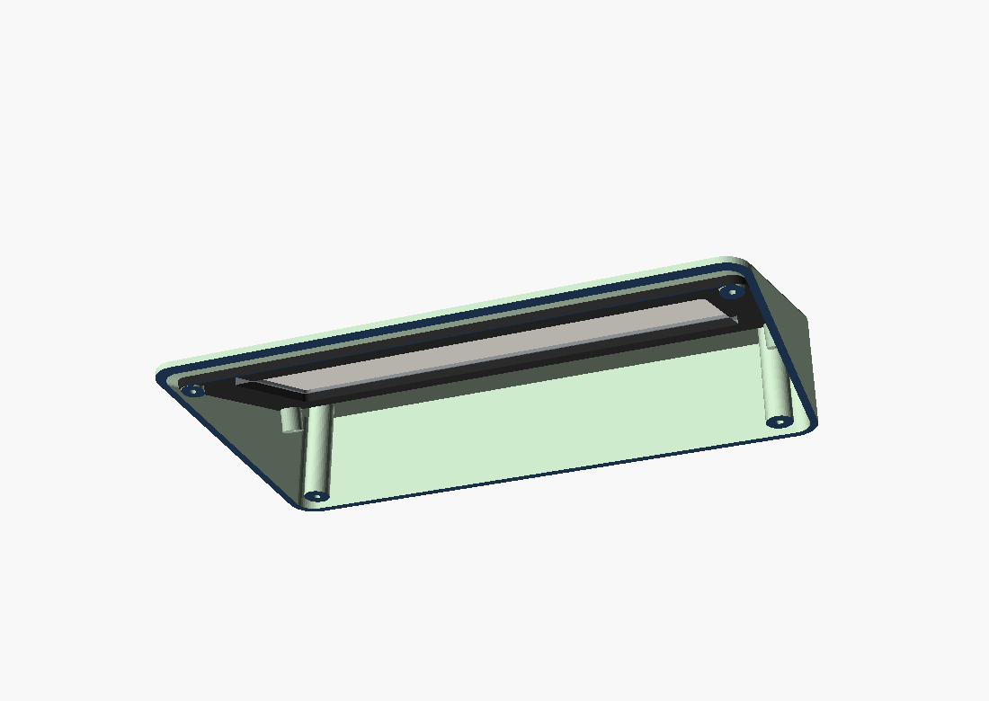 Top half (plan_up) — deck underside: the screen in its recess and the bracket bosses